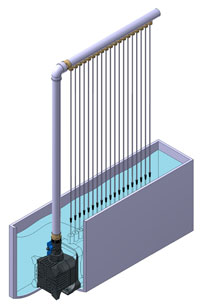 нитевидный фонтан схема