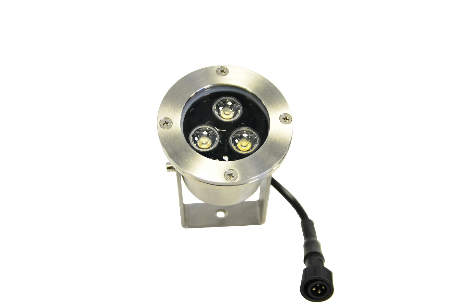 Подводный светодиодный прожектор (LED) 3 диода, 25°, 12V.DC, теплый белый