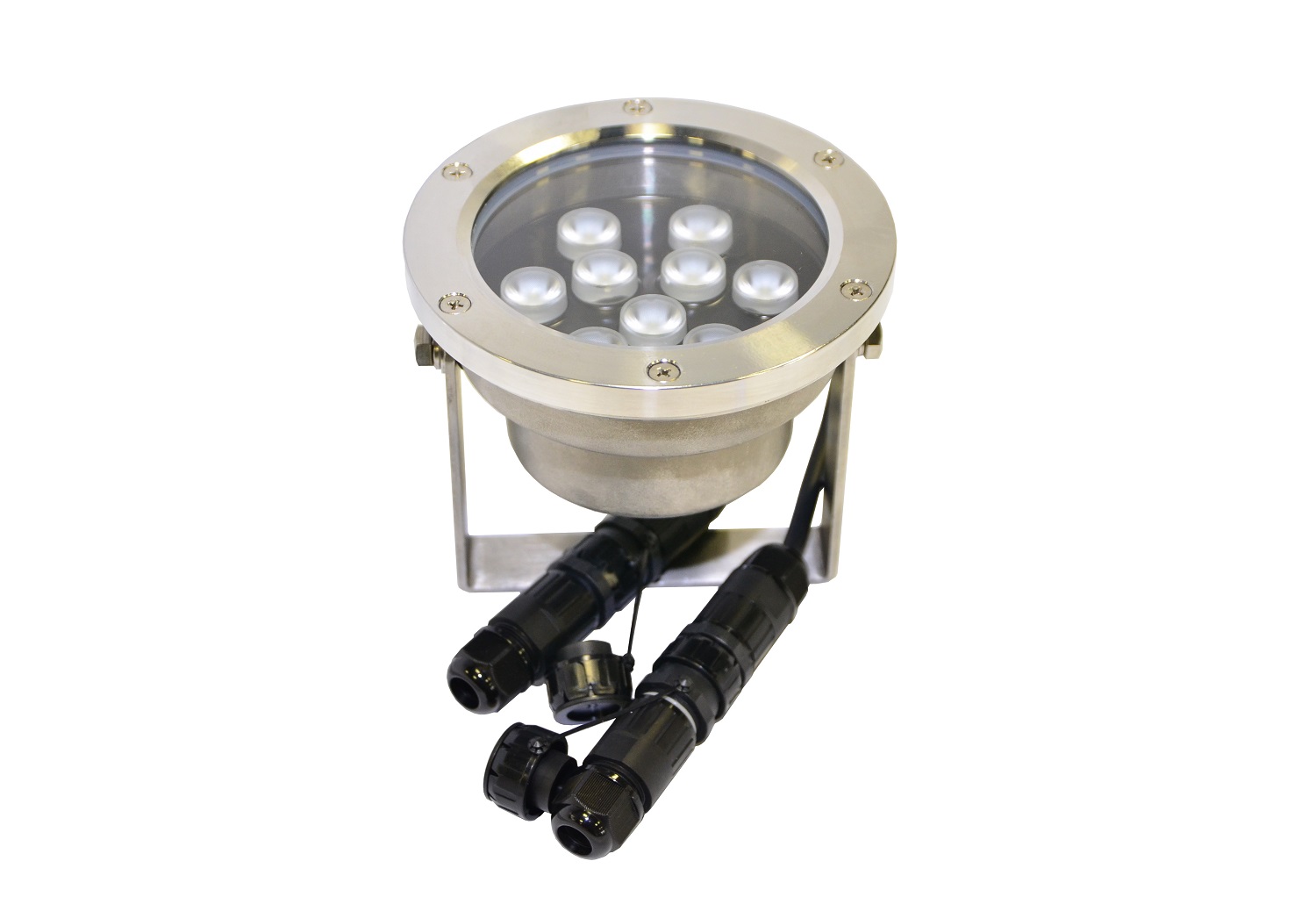 Подводный светодиодный прожектор (LED) 9 диодов, 25°, 12V.DC, холодный белый