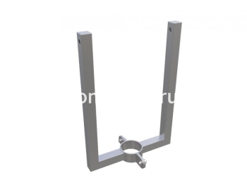 Кронштейн для 2 прожекторов, нерж. сталь (хомут 32)