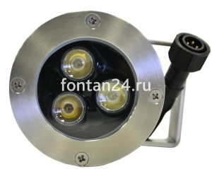 Подводный светодиодный прожектор (LED) 3 диода, 45°, 12V.DC-RGB Подводный светодиодный прожектор (LED) 3 диода, 45°, 12V.DC-RGB