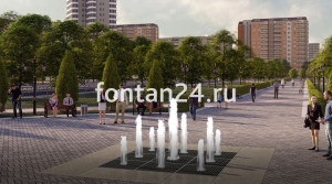 Уличный фонтан "Куб"  3x3 м Уличный фонтан "Куб"  3x3 м